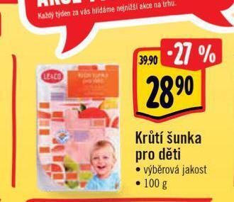 Albert Krůtí šunka pro děti nabídka