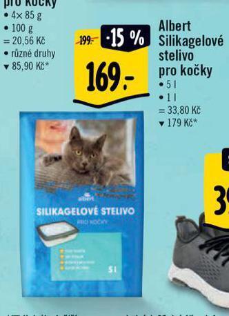 Albert Silikagelové stelivo pro kočky nabídka
