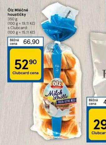 Tesco Olz mléčné houstičky nabídka