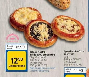 Tesco Koláč s náplní a máslovou drobenkou nabídka