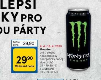 Tesco Monster energy drink nabídka