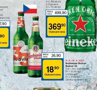 Tesco Pivo budweiser budvar nabídka