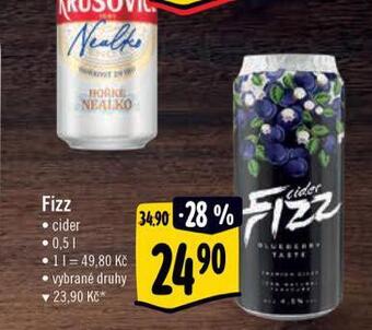 Albert Fizz cider nabídka