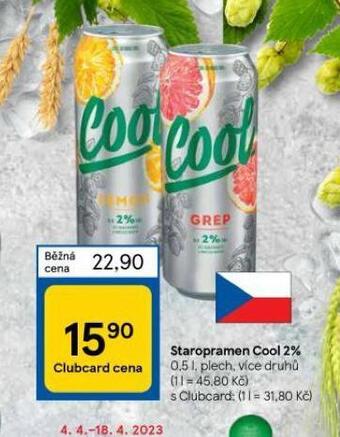 Tesco Staropramen cool nabídka