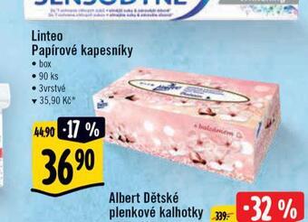 Albert Linteo papírové kapesníky nabídka
