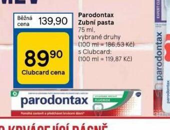 Tesco Parodontax zubní pasta nabídka