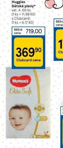 Tesco Huggies dětské pleny nabídka