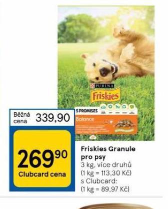 Tesco Friskies granule pro psy nabídka