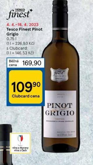 Tesco Pinot grigio nabídka
