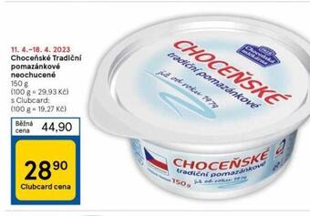 Tesco Choceňské tradiční pomazánkové nabídka