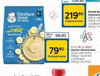 Tesco Gerber dětská kaše nabídka