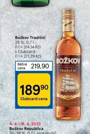 Tesco Božkov tradiční nabídka