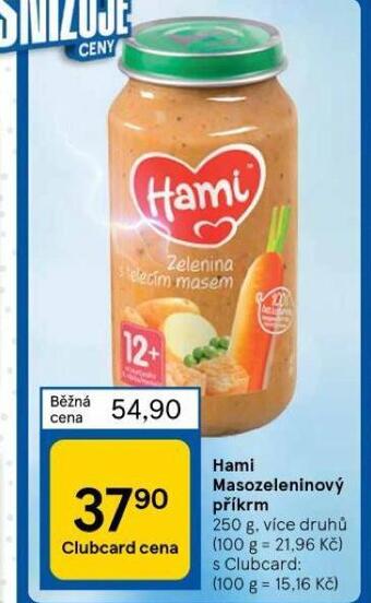 Tesco Hami masozeleninový příkrm nabídka