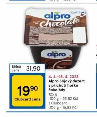 Tesco Alpro sójový dezert nabídka