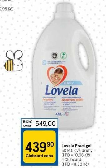 Tesco Lovela prací gel nabídka