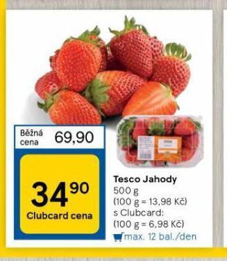 Tesco Jahody nabídka