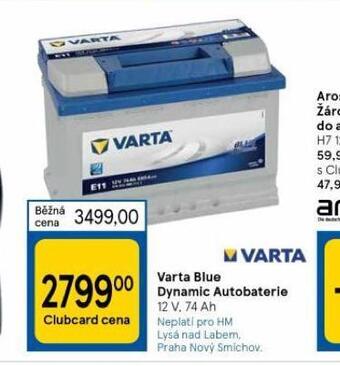 Tesco Varta autobaterie nabídka