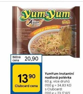 Tesco Yumyum instantní nudlová polévka nabídka