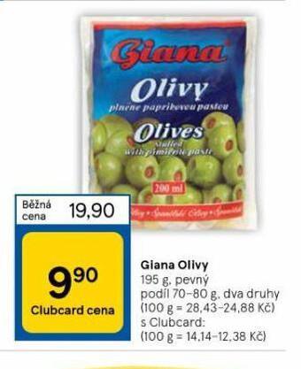 Tesco Giana olivy nabídka