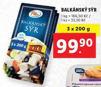 Lidl Balkánský sýr, 3x 200 g nabídka