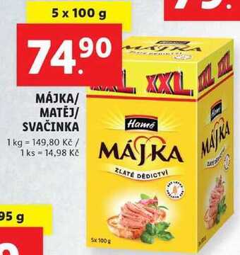Lidl Májka/matěj/svačinka, 5x 100 g nabídka