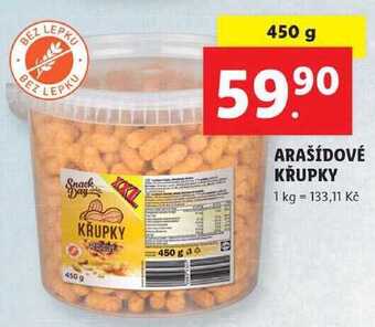 Lidl Arašídové křupky, 450 g nabídka