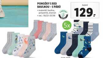Lidl Ponožky s bio bavlnou - 5 párů nabídka