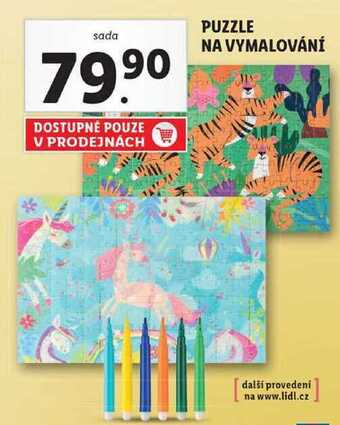 Lidl Puzzle na vymalování nabídka