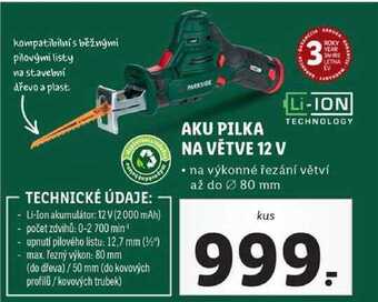 Lidl Aku pilka na větve 12 v nabídka