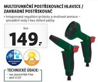 Lidl Multifunkční postřikovací hlavice / zahradní postřikovač nabídka