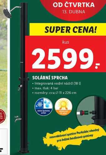 Lidl Solární sprcha nabídka