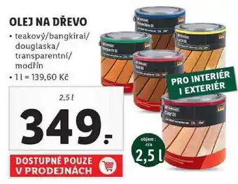 Lidl Olej na dřevo, 2,5 l nabídka
