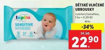 Lidl Dětské vlhčené ubrousky, 80 ks nabídka