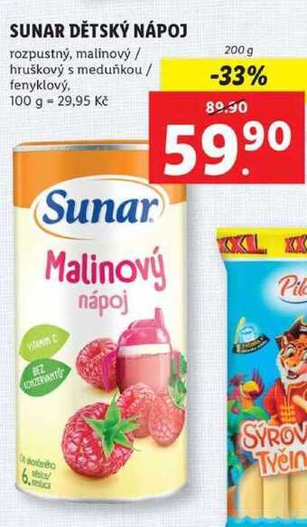 Lidl Sunar dětský nápoj, 200 g nabídka