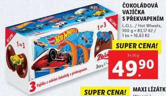 Lidl Čokoládová vajíčka s překvapením, 3x 20 g nabídka