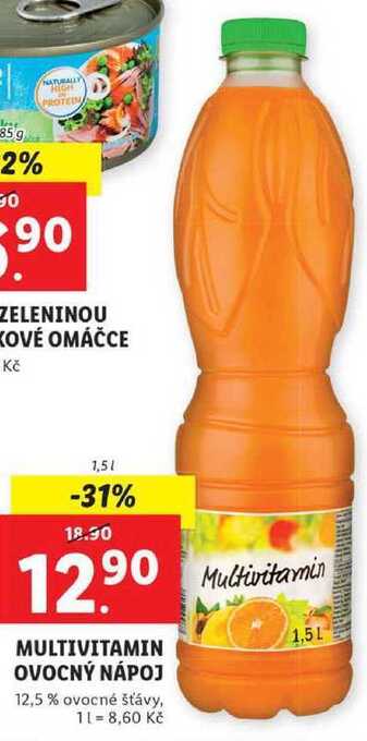 Multivitamin ovocný nápoj, 1,5 l