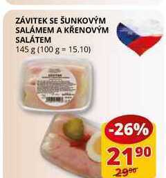 Flop Závitek se šunkovým salámem a křenovým salátem 145 g nabídka
