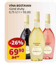 Flop Vína bostavan různé druhy 0,75l nabídka