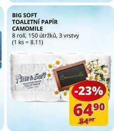 Flop Big soft toaletní papír camomile 8 rolí nabídka