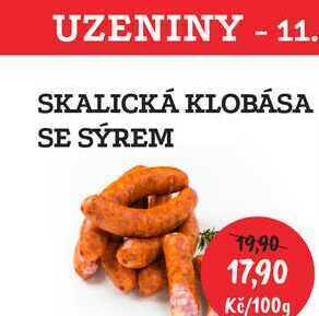 RABBIT řeznictví Skalická klobása se sýrem 100g nabídka