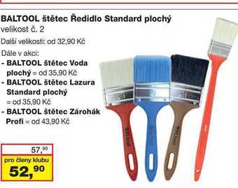 Barvy a laky drogerie Baltool štětec ředidlo standard plochý velikost č. 2 nabídka