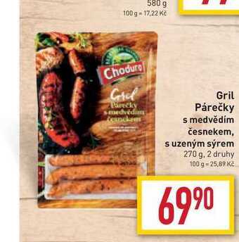 Billa Gril párečky s medvědím česnekem 270 g nabídka