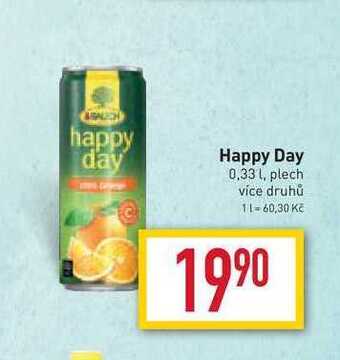 Billa Happy day 0,33l, plech nabídka
