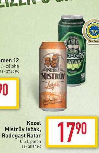Billa Kozel mistrův ležák 0,5 l, plech nabídka