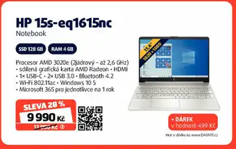 Datart HP 15s-eq1615nc notebook nabídka