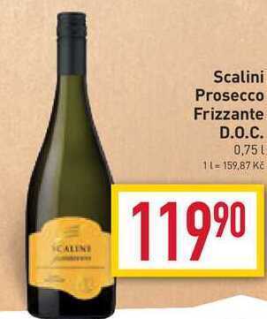 Billa Scalini prosecco frizzante d.o.c. 0,75l nabídka