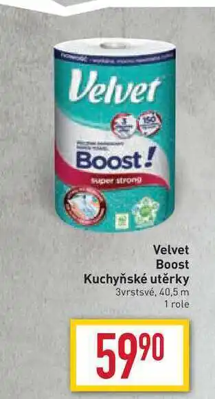 Billa Velvet boost kuchyňské utěrky 3vrstsvé, 40,5 m 1 role nabídka