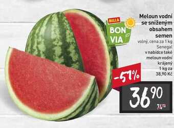 Billa Meloun vodní se sníženým obsahem semen volný, cena za 1 kg nabídka