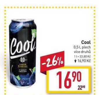 Billa Cool 0,5 l, plech nabídka