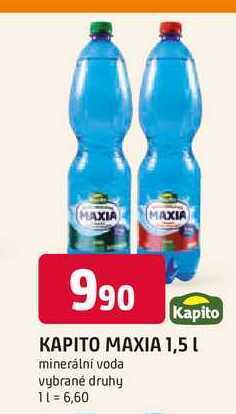 Trefa Kapito maxia 1,5 l minerální voda nabídka